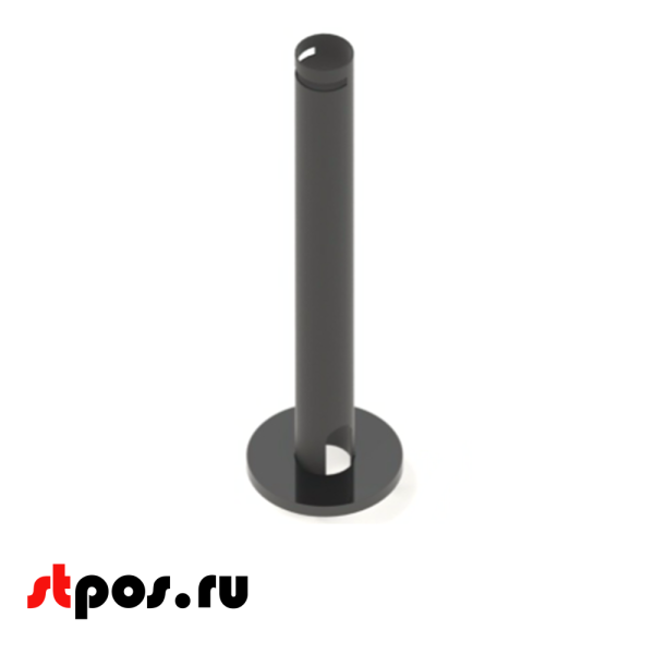 00_Стойка базовая 350 мм, d51 мм, отверстия под провода 60х24 мм, RAL9005,, Черный