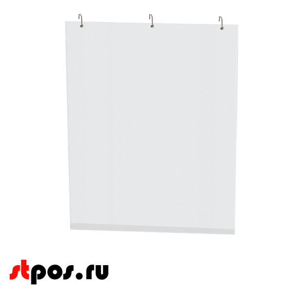 00_Карман подвесной из ПВХ вертикальный c тремя металлическими крючками А1