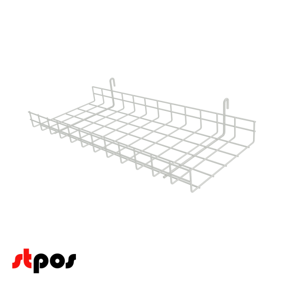 00_Полка прямая 50x600x250мм, RAL9016, Белый