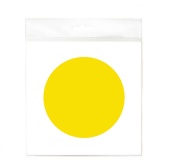 Наклейка "Желтый круг двусторонняя" d170