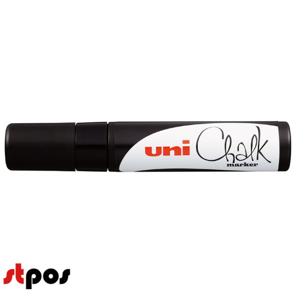 00_Маркер меловой Uni Chalk 17K 15мм клиновидный ЧЕРНЫЙ