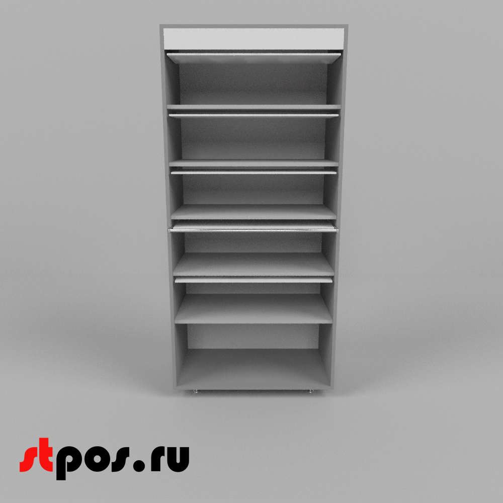 03_Диспенсер сигаретный ЛДСП, 5 полок по 10 видов, 731х420(320)х1456