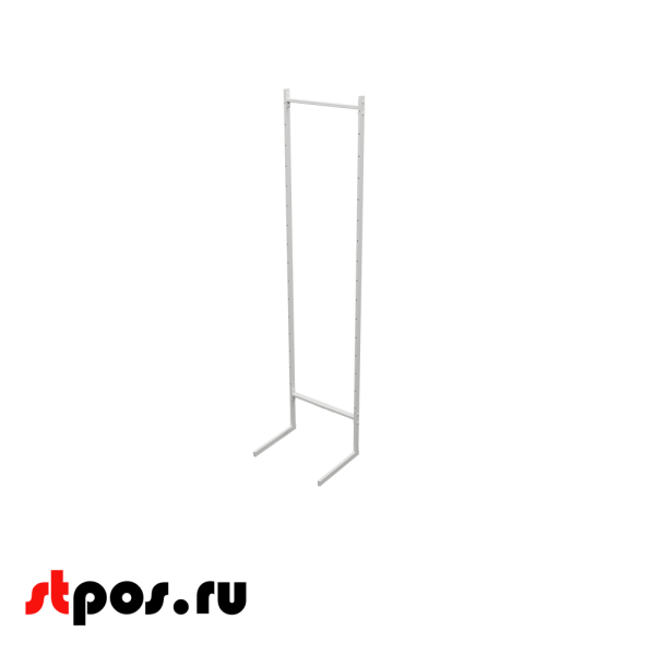 00_Основа прикассовой стойки односторонняя 440 мм (торцевая, сборная рама), Белый