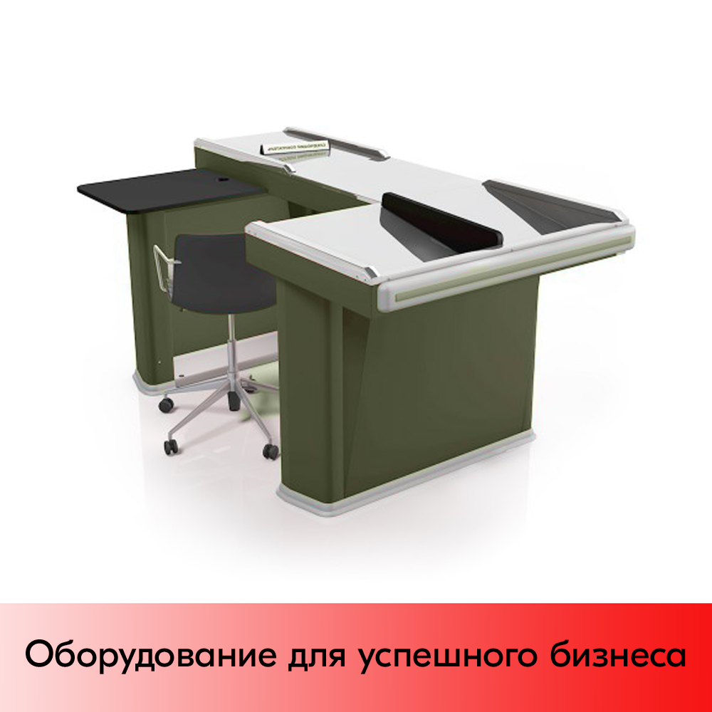 01_Кассовый бокс Stream-XL-200 v3.0 (шлиф.нерж., вырезы ДЯ FT, широкий накопит),RAL6003,Зеленый,Правый