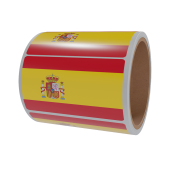 Рулон этикетки самоклеящиеся, Флаг Испании, 20х30мм, 250шт в рулоне