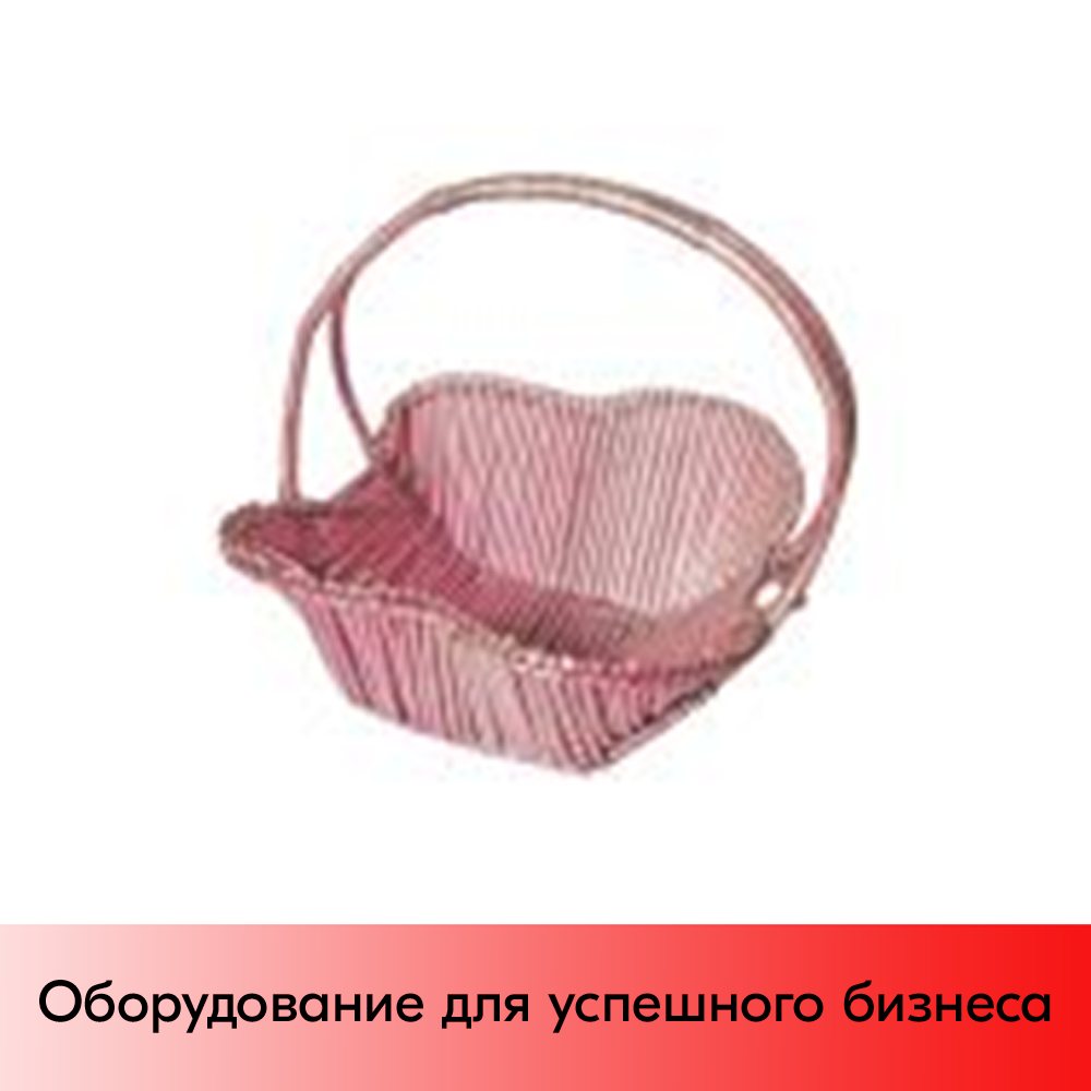 01_Корзинка плетеная фигурная, из натуральной ивовой лозы, 190х210 мм, Пурпурный