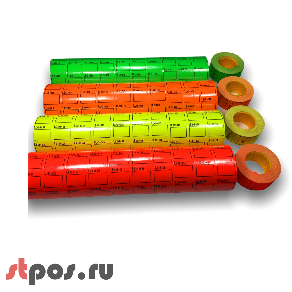 02_Ценники самоклеящиеся в рулоне, 29х28 мм, 465штрул, 160рулкор, Желтый
