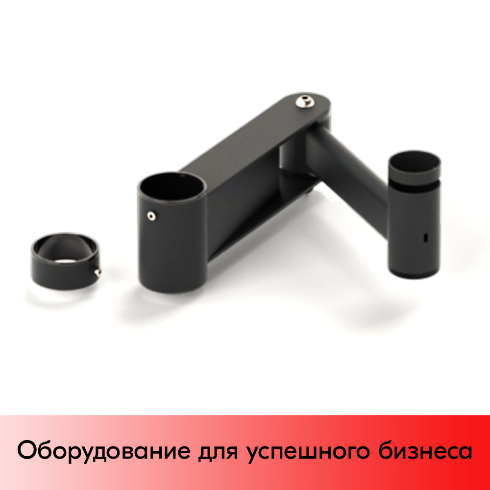 01_Рукав раскладной, 2х160 мм, d51мм под стойку, RAL7024, угольно-серый