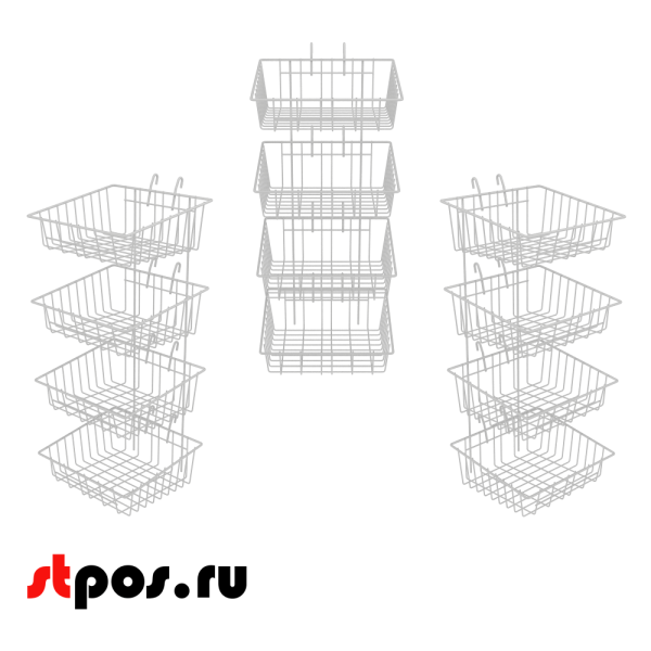 00_Блок мастер 4 корзины RAL 9016, Белый