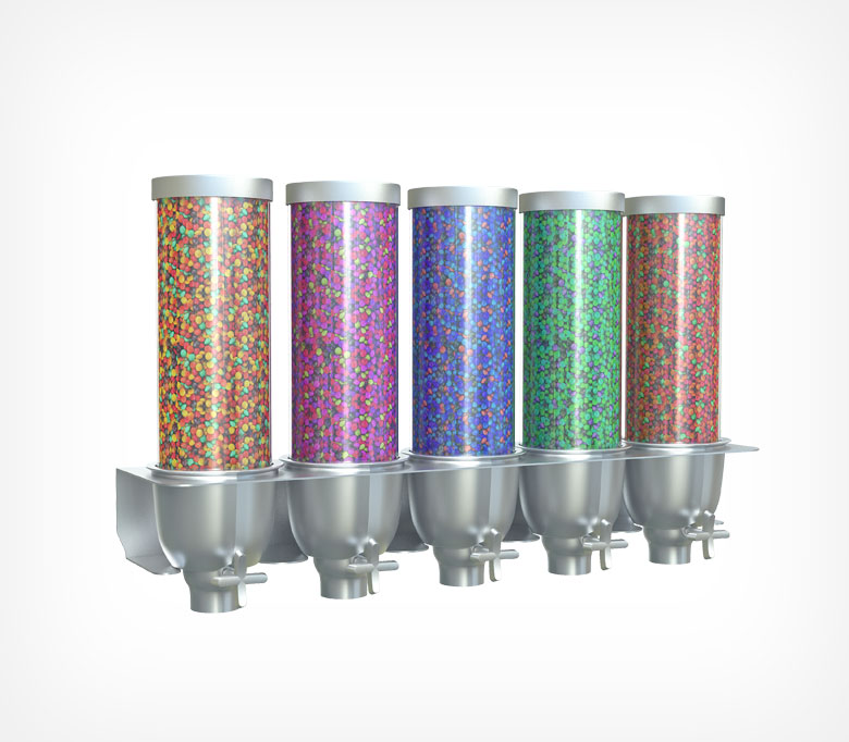 03_Гравитационный диспенсер с корпусом из акриловой трубы CANDYPIPE