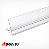Ценникодержатель для стеклянных и деревянных полок, 1000х39 мм, GLL39, Прозрачный