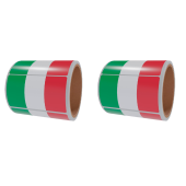 НАБОР Рулон этикетки самоклеящиеся, Флаг Италии, 20х30мм (250 шт) - 2 рулона