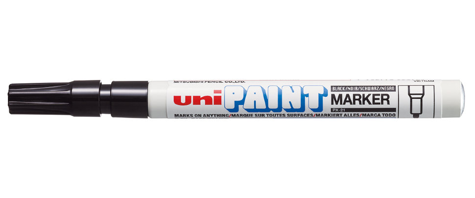 1_Маркер-краска PAINT PX-21 для письма по любой поверхности,толщина линии 0,8-1,2 мм,овальный,ЧЕРН