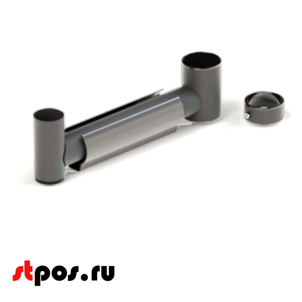 00_Рукав фиксированный 250 мм, d51 мм, RAL7035, светло-серый