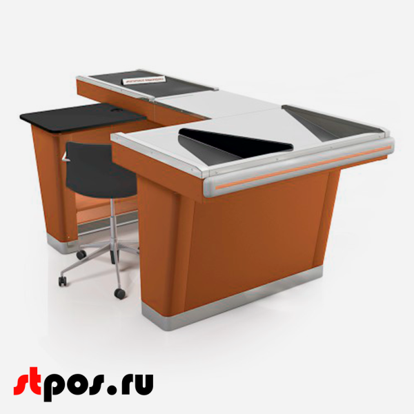 00_КБ Stream-XL-220 v3.0(шлиф.нерж.,вырезы ДЯFT,шир.накоп.,тр-р)Матовый,RAL8004,Коричневый,левый