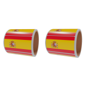 НАБОР Рулон этикетки самоклеящиеся, Флаг Испании, 20х30мм (250 шт) - 2 рулона