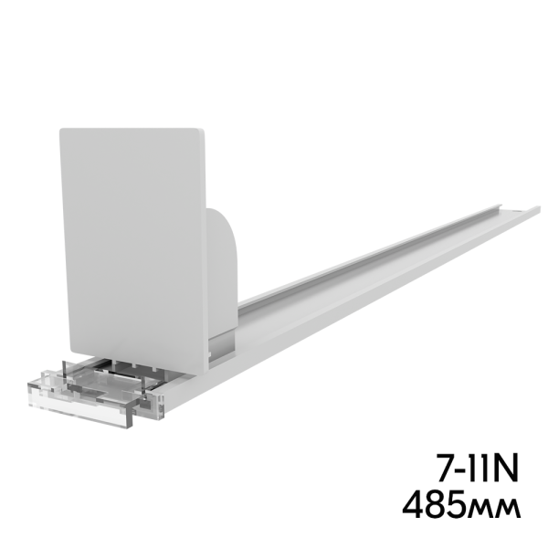 sk_Пружинный толкатель 38х50мм FORTA NORMA-0 7-11N, 7-11 ньютонов, без ограничителя, 485мм, серый