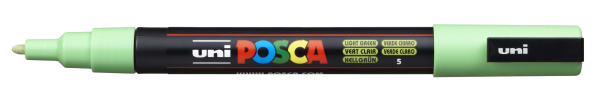 1_Маркер на водной основе POSCA PC-3M, салатовый (LIGHT GREEN - 5) 0.9 - 1.3 мм, пул. нак.