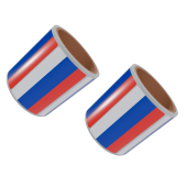 НАБОР Рулон этикетки самоклеящиеся, Флаг России, 20х30мм, 250шт в рулоне - 2 шт
