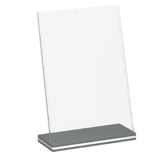 stpos_Менюхолдер SIGNHOLDER L-stand A4, цвет основания серый