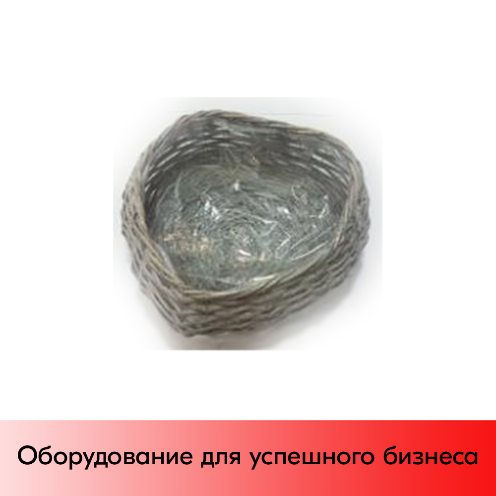01_Корзина плетеная в форме сердца, натуральная ивовая лоза, внутри пленка, 350х380 мм