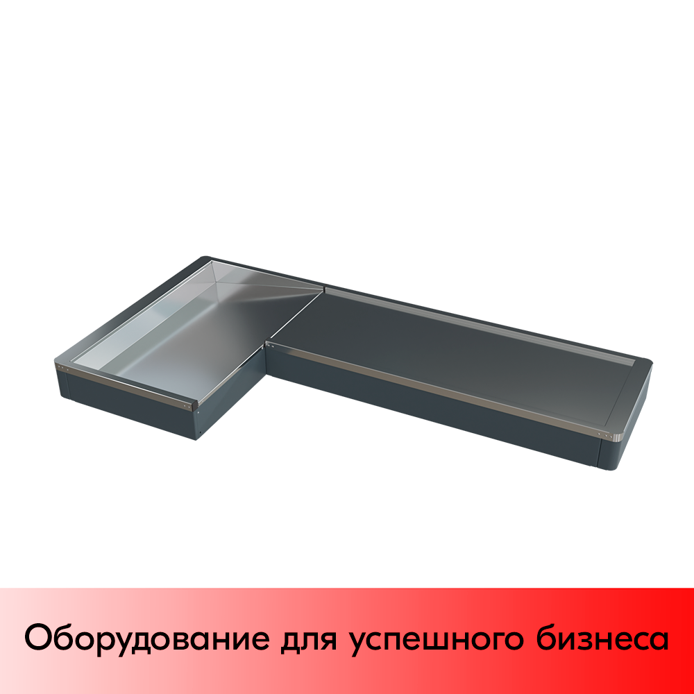 03_Рабочая поверхность для КБ ММ ECO PLUS XL, широкий нак., длина 1900мм, МЕТАЛЛ, RAL7016, Серый