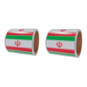 НАБОР Рулон этикетки самоклеящиеся, Флаг Ирана, 20х30мм, (250 шт) - 2 рулона