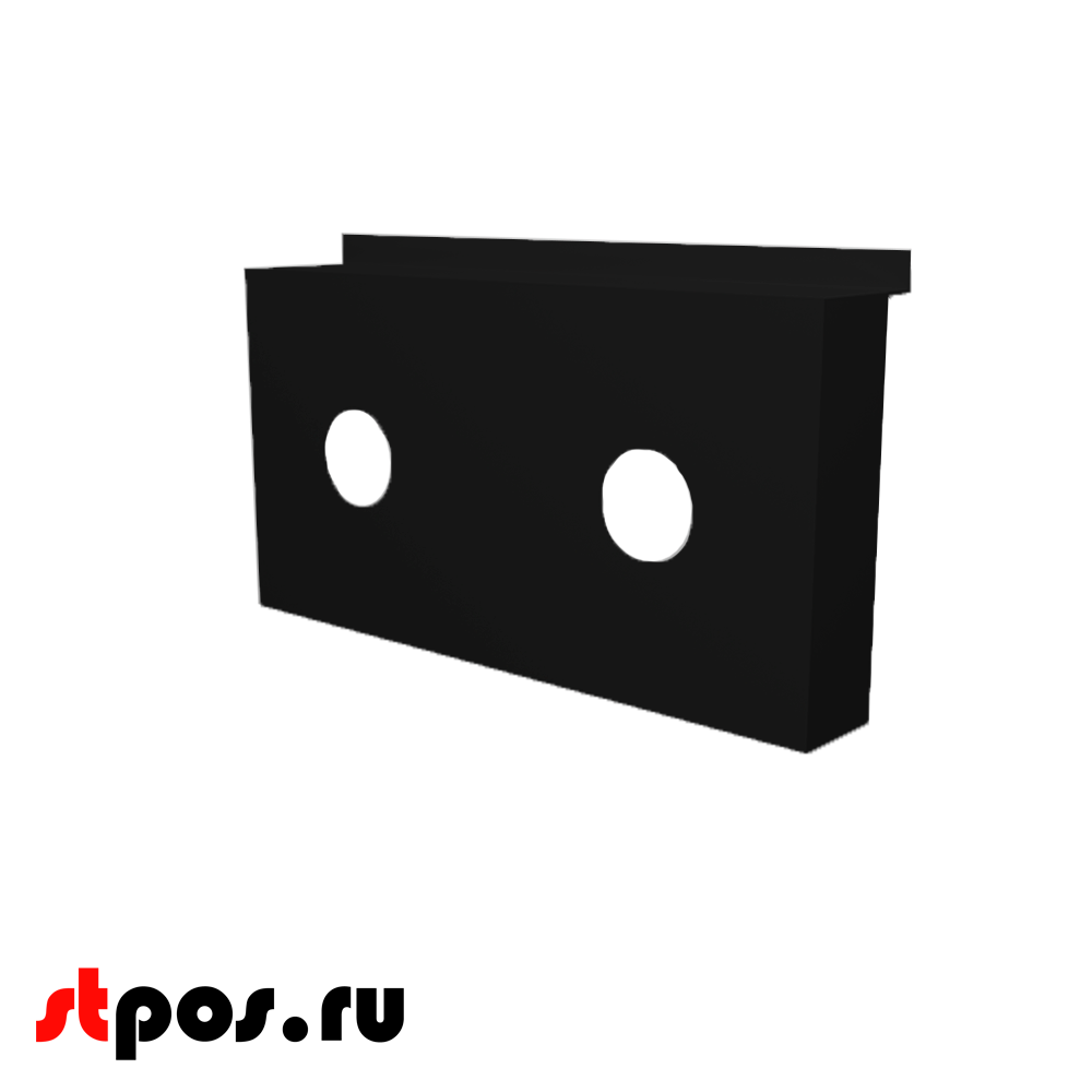 00_Держатель смесителя настенный горизонт. для экономпанели,250х130 120мм, сталь1,2мм,RAL9005,Черный
