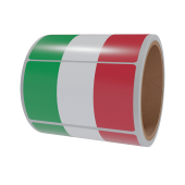 Рулон этикетки самоклеящиеся, Флаг Италии, 20х30мм, 250шт в рулоне