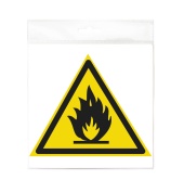Наклейка "Пожароопасно" 200х175 мм, треугольник