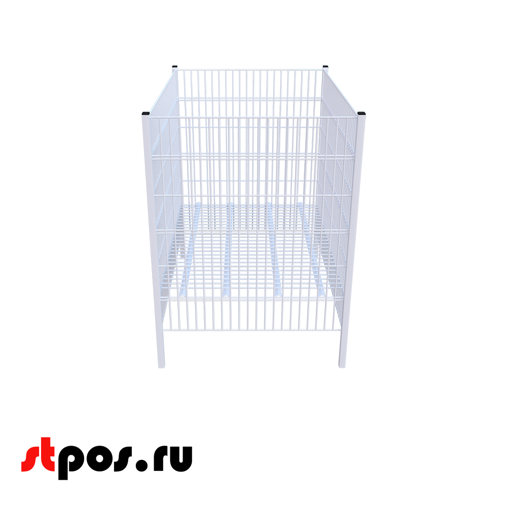 02_Стол для распродаж глубокий 800х600 мм, h 850 мм,  Глянец, RAL9016, Белый