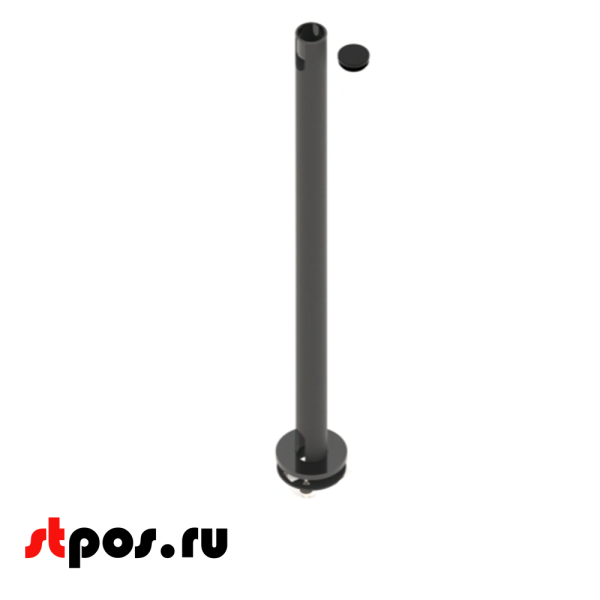 00_Стойка базовая 800 мм, d51мм, отверстия под провода 60х24 мм, RAL9005, Черный