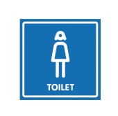 Наклейка "Туалет женский" 130х130мм