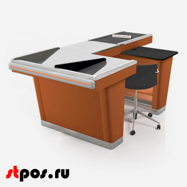 00_КБ Stream-XL-220 v3.0(шлиф.нерж.,вырезы ДЯFT,шир.накоп.,тр-р)Матовый,RAL8004,Коричневый,правый