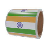 Рулон этикетки самоклеящиеся, Флаг Индии, 20х30мм, 250шт в рулоне