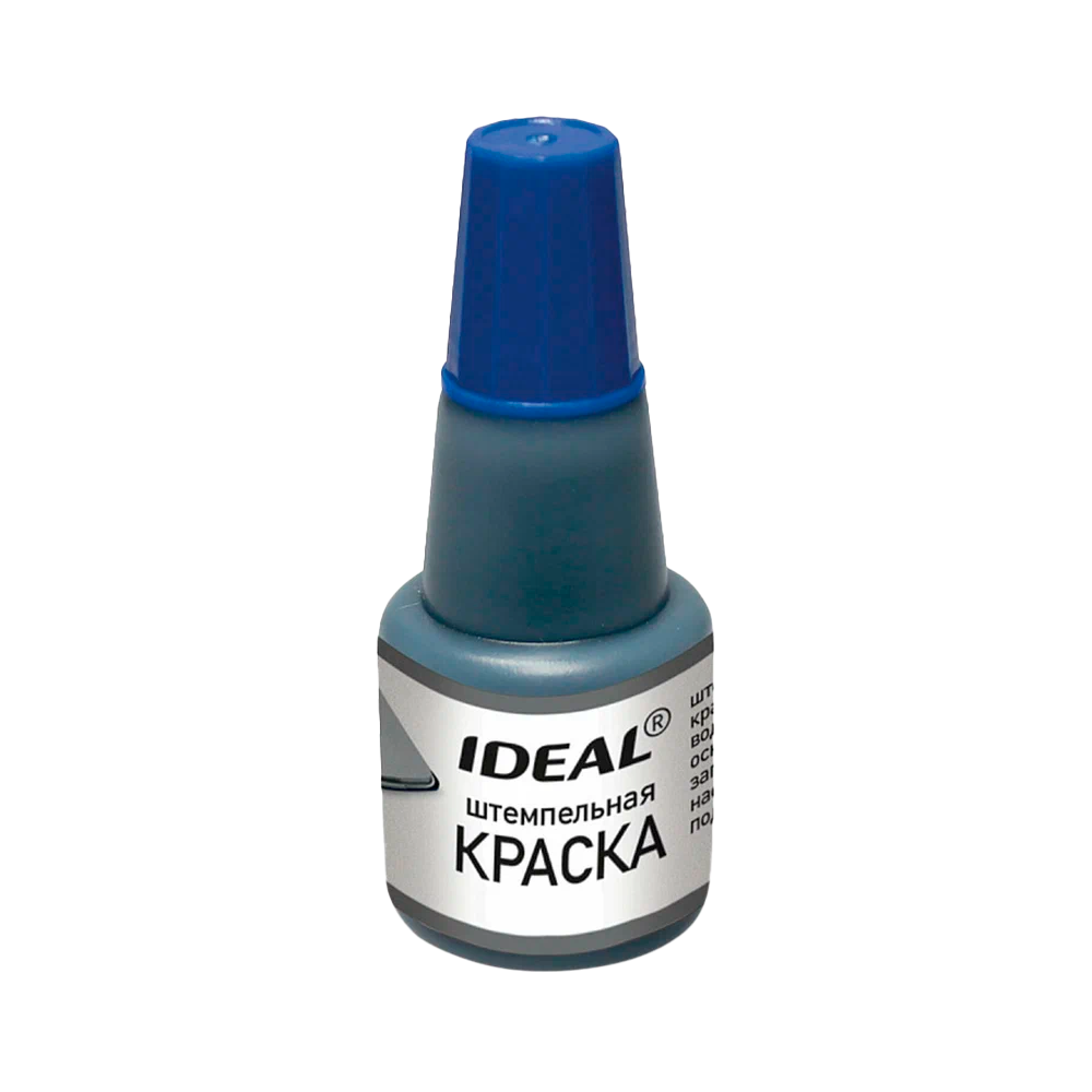 01_Краска штемпельная TRODAT IDEAL 7711, 24 мл, на водной основе, синяя