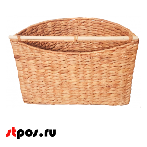 00_Корзинка плетеная полукруглая из бананового листа, 400х250х300, Натуральный