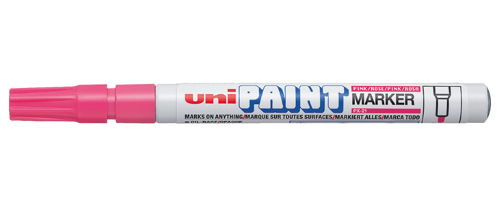 1_Маркер-краска PAINT PX-21 для письма по любой поверхности,толщина линии 0,8-1,2 мм,овальный,РОЗОВ