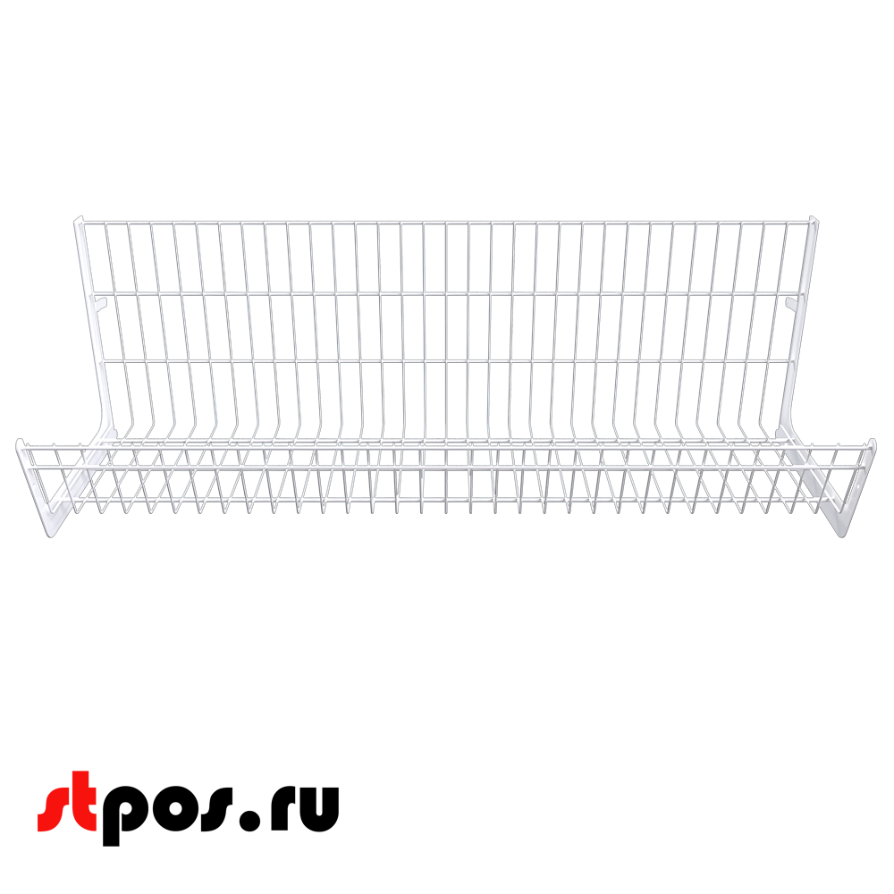 02_Основание корзины сетч.навесной 300х1000х300мм (унив.для 25 50серии), Глянец, RAL9016 Белый