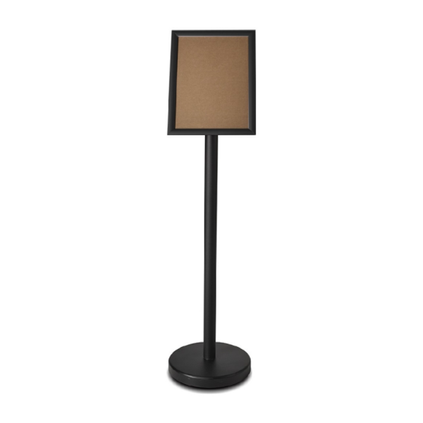 stpos_Стойка с клик-рамкой BSKA3-32503 BLACK, формат рамки А3, угол наклона 55, высота стойки 1334-1389 мм