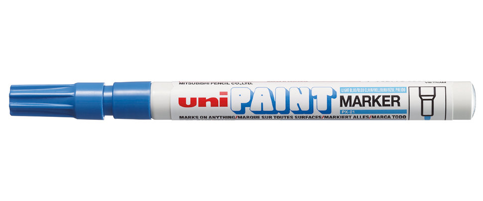 1_Маркер-краска PAINT PX-21 для письма по любой поверхности,толщина линии 0,8-1,2 мм,овальный,ГОЛУБ