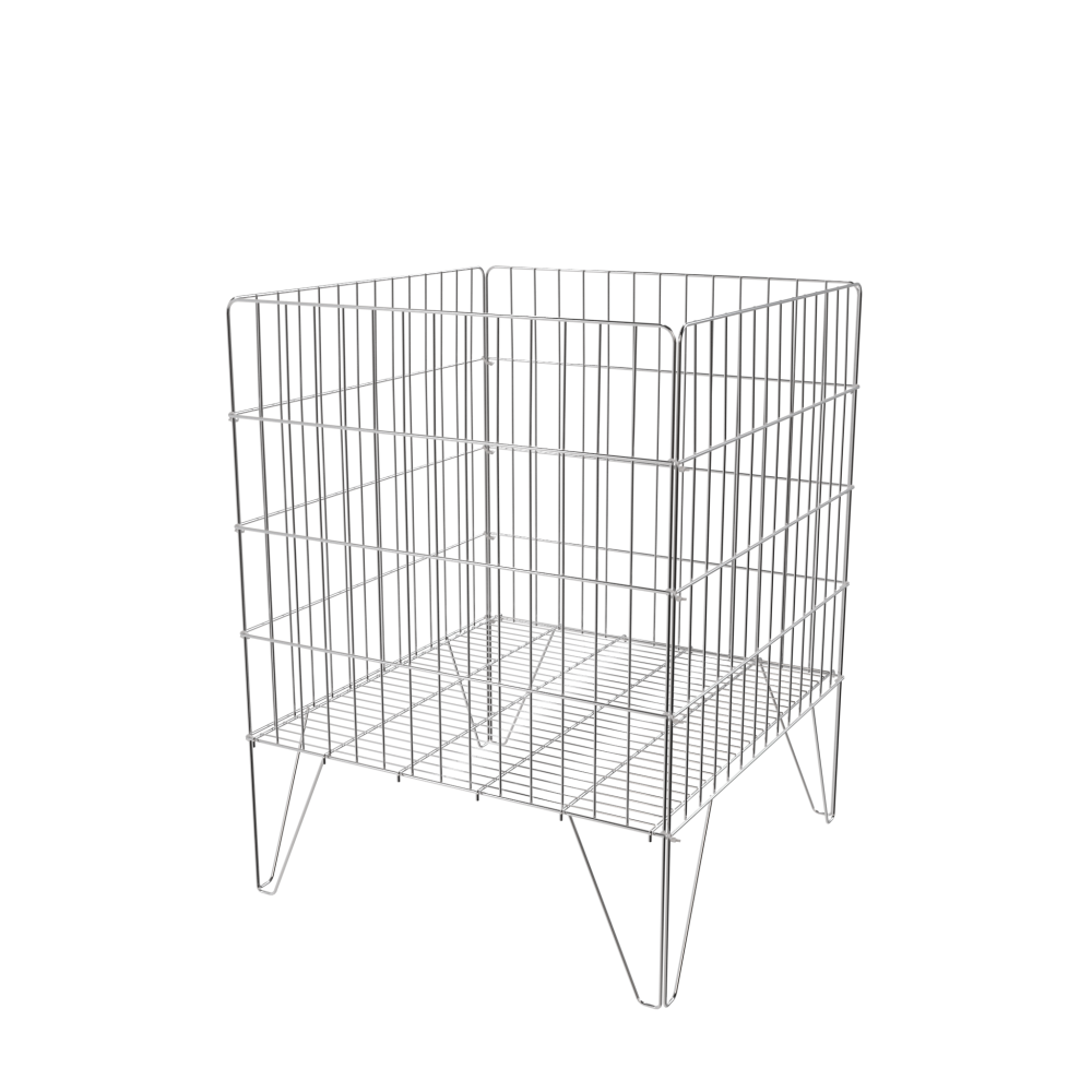 ref3_Корзина для распродаж 600x600х800мм (5-3, 25х150), крепление на хомутах (16шт), цинк-хром