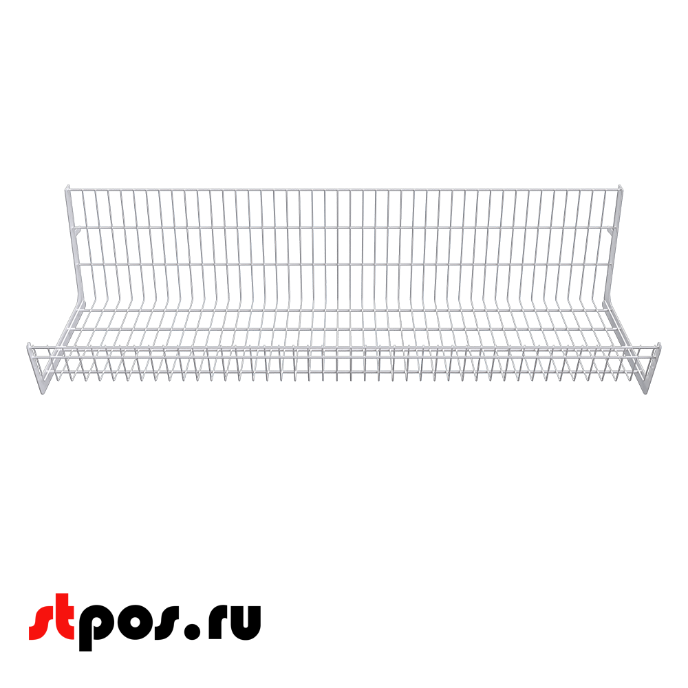 02_Основание корзины сетчатой навесной 400х1330х300 мм (для 25 50 серии),Глянец,RAL9016 Белый