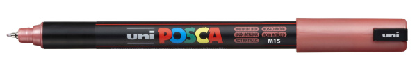 1_Маркер на водной основе POSCA PC-1MR, красный металлик (METALLIC RED - M15), 0.7 мм, игол. нак.