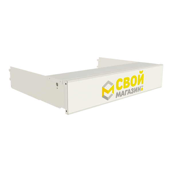 stpos_Фриз Лайт рекламный (+подсветка) 500х665 мм (унив. для 25/50 серии), Глянец, RAL9016 Белый