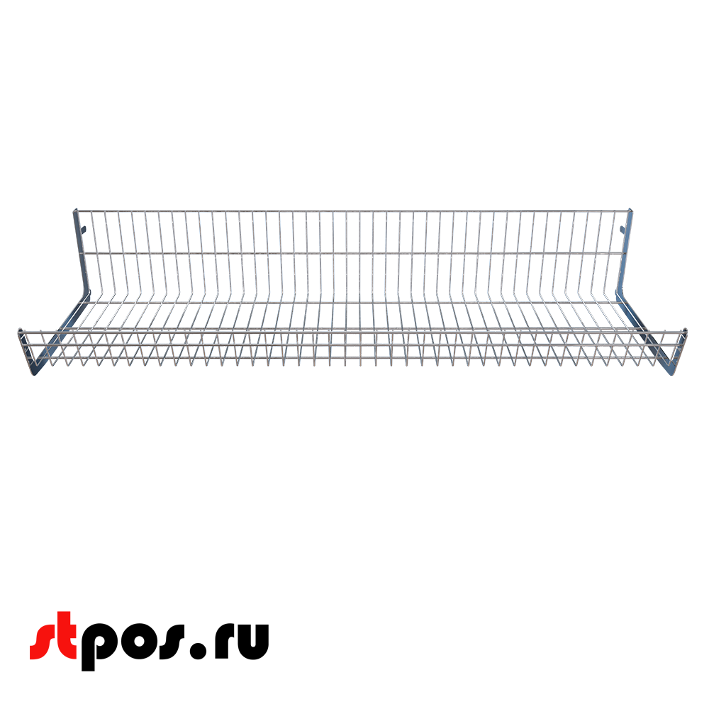 02_Основание корзины сетчатой навесной 400х1250х200 мм (унив. для 25 50 серии), Хром
