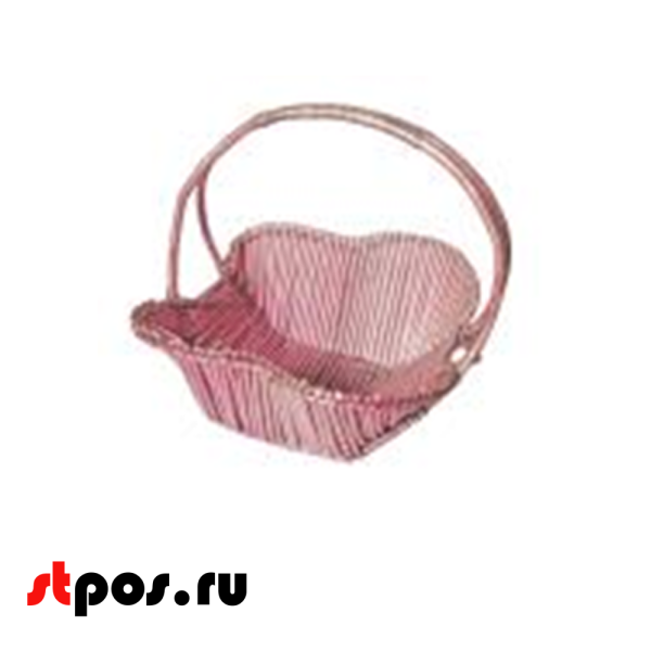 00_Корзинка плетеная фигурная, из натуральной ивовой лозы, 190х210 мм, Пурпурный