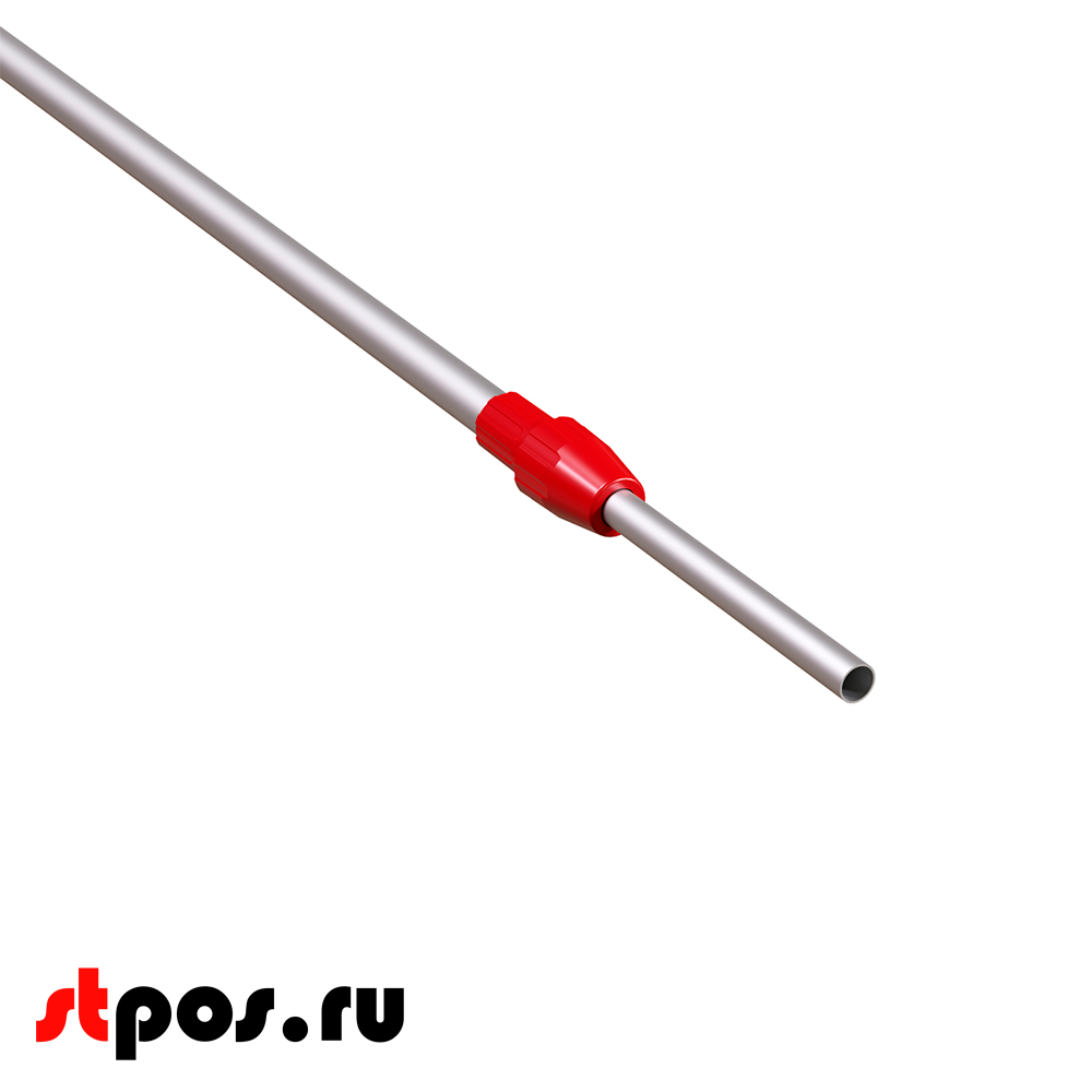 00_Трубка алюминиевая телескопическая TEL-LOCK-ALUTUBE 1100-1400 мм, трубка серая, переходник красный