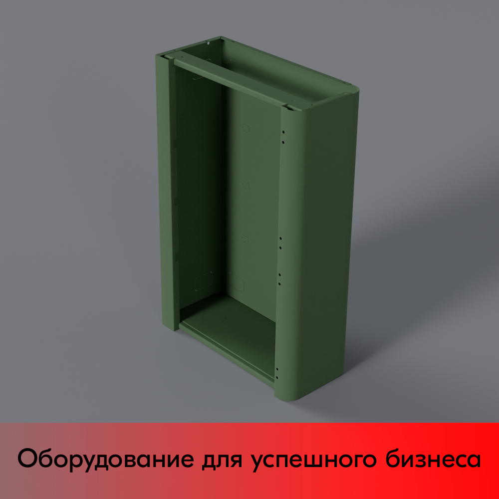 01_Тумба для кассового бокса МИНИМАРКЕТ и МИНИМАРКЕТ PLUS, RAL6003, Зеленый
