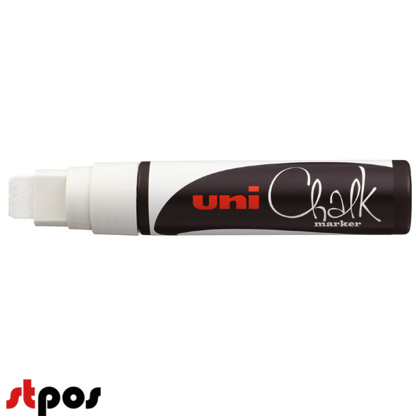 01_Маркер меловой Uni Chalk 17K 15мм клиновидный БЕЛЫЙ